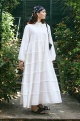 AZUR VUAL KATLI UZUN ELBİSE