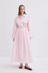 VERA BÜZGÜLÜ ETEK PEMBE