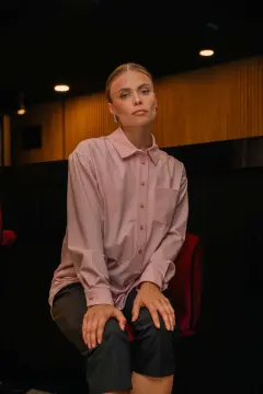 LİSA YARI PAT GÖMLEK PEMBE