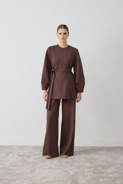 TERZİ DÜKKANI VELAR SCUBA PANTOLONLU TAKIM KAHVE