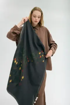 MARA CONCEPT AHUDUUD KOYU KAHVE İPEK JAKAR ŞAL