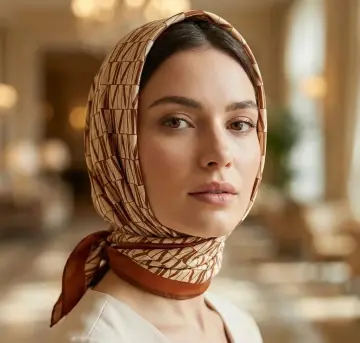 MİHRİE M MONOGRAM EŞARP