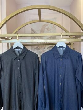 NUSS SERPME TAŞ GÖMLEK ANTRASİT