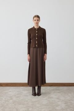 TERZİ DÜKKANI GOLD PAMUK TRİKO HIRKA KAHVE