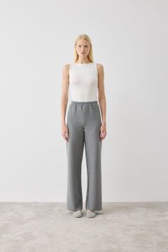 TERZİ DÜKKANI ASEL SCUBA BOL PANTOLON GRİ MELANJ