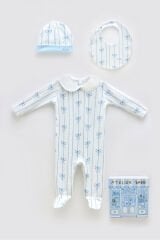 3'LÜ YENİDOĞAN SETİ - KURDELE/MAVİ