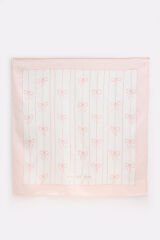 ÇİFT KATLI MÜSLİN BEBEK ÖRTÜSÜ - KURDELE/PEMBE