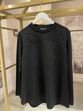 NUSS SÜET TUNİK SİYAH