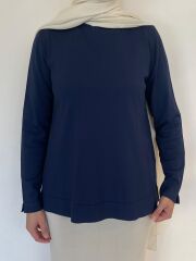 NUSS MERSERİZE ETEK ÜSTÜ BLUZ