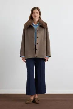 KÜRK YAKALI KAŞE CEKET