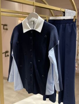 TRİKO DETAYLI GÖMLEK TUNİK