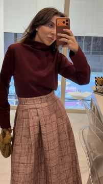 LAVİNİA COUTURE BURGUNDY ATELİER TOP