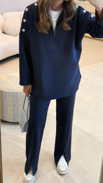 LAVİNİA NEOPREN SWEAT LACİVERT