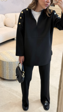 LAVİNİA NEOPREN PANTOLON SİYAH