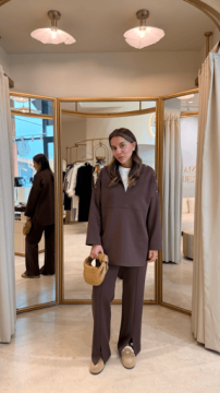 LAVİNİA NEOPREN PANTOLON KAHVE