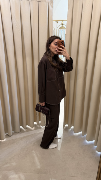 LAVİNİA COUTURE KARGO PANTOLON ACI KAHVE