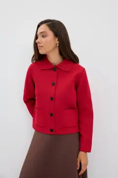 DÜZ RENK MİDİ TRİKO HIRKA