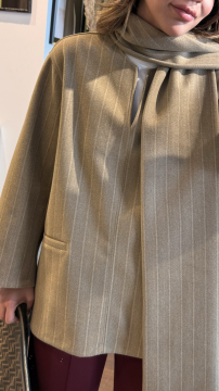 LAVİNİA KAŞMİR CEKET KOYU BEJ