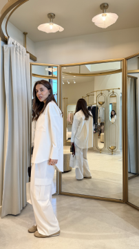 LAVİNİA COUTURE KARGO PANTOLON EKRU