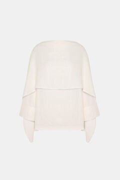 LAVİNİA COUTURE ŞAL DETAYLI GÖMLEK BEYAZ